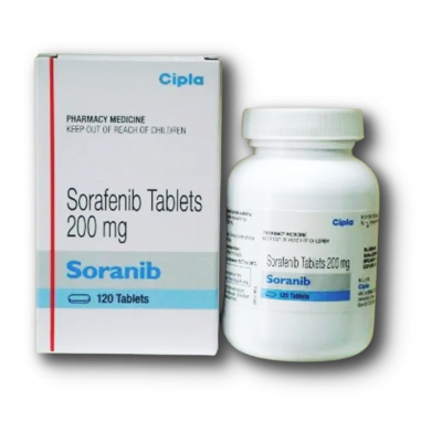 SORANIB 200 MG ( SORAFENIB ) 120 FILM-COATED TABLETS